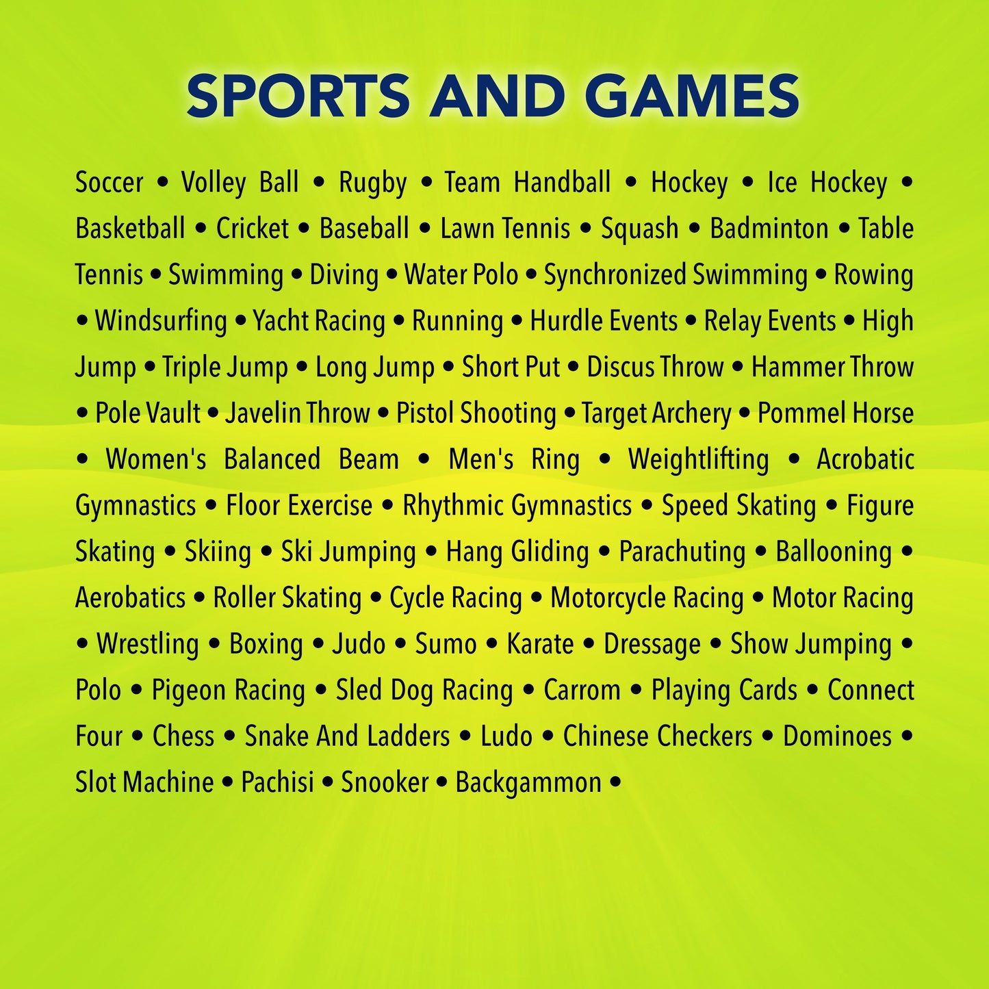 Sports And Games