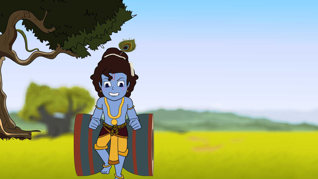 Krishna Breaking the Twin Trees