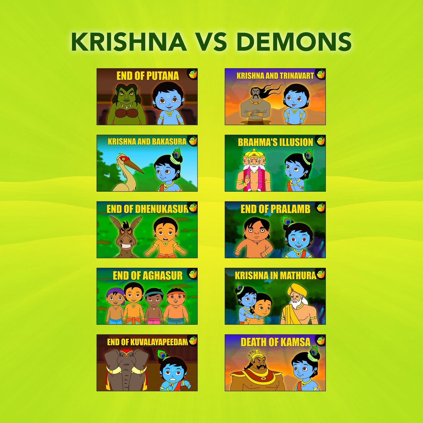 Krishna Vs Demons -English